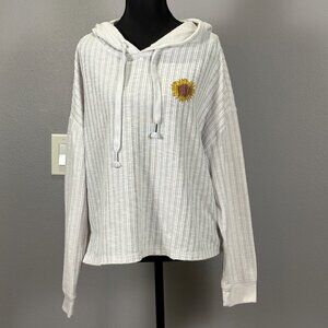 Lightweight Hoodie with Sunflower Design